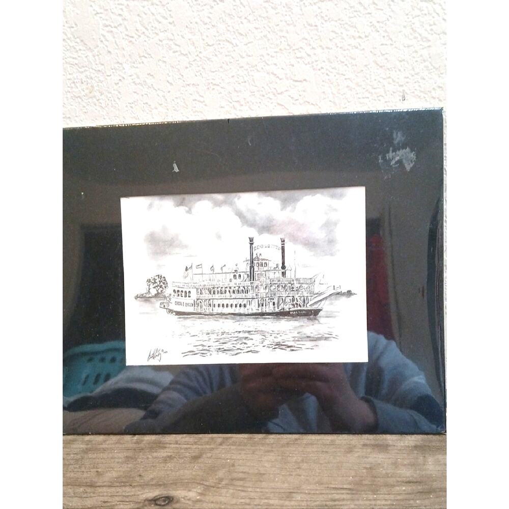Vintage Steamboat Creole Queen Drawing Print Brent McCarthy